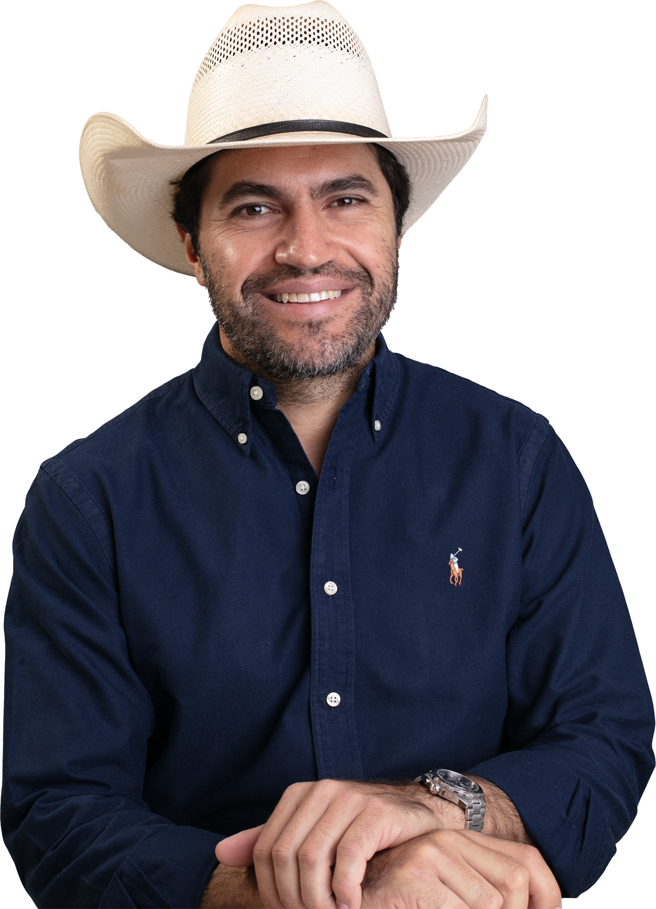 Thiago Boava sorrindo durante evento de campanha